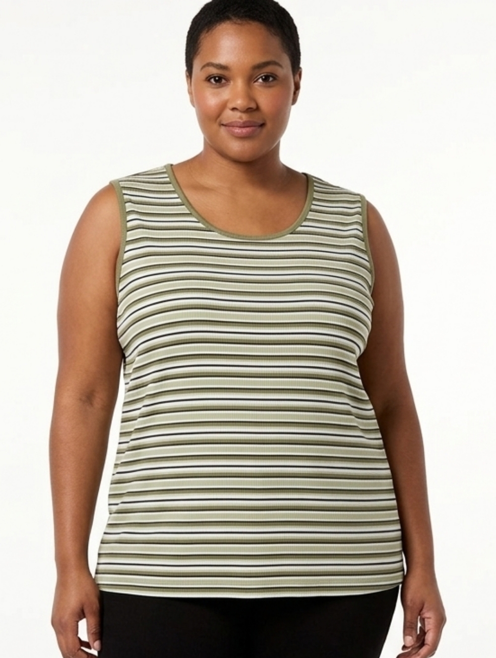 NWT Laura Scott  Striped Ribbed Tank Top
